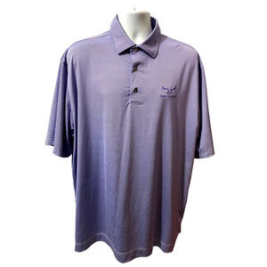 Footjoy Golf Polo Hawks Landing country club Purple stripe